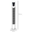 HOMCOM - Ventilateur colonne tour oscillant silencieux 40 W télécommande panneau contrôle tactile 3 vitesses Ø 18 x 78H cm blanc - vignette