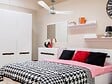 PURLINE - Ventilateur de plafond Réversible  Thermostat Dimmable Wifi Moteur à courant continu Toits en pente Télécommande Lumière à trois tons Hypersilence Mémoire - vignette