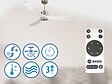 PURLINE - Ventilateur de plafond Réversible  Thermostat Dimmable Wifi Moteur à courant continu Toits en pente Télécommande Lumière à trois tons Hypersilence Mémoire - vignette
