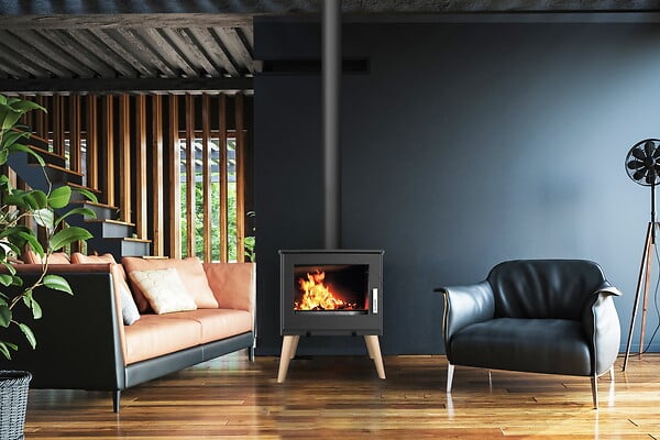 SUPRA - Poêle à bois USKO 8.7KW en fonte - étanche - eco design - large