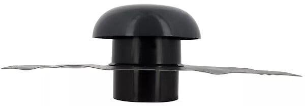 NICOLL - Chapeau de ventilation avec collerette d'étanchéité - Diamètre : 125 mm - Couleur : Marron - Collerette 450 x 330 mm - large