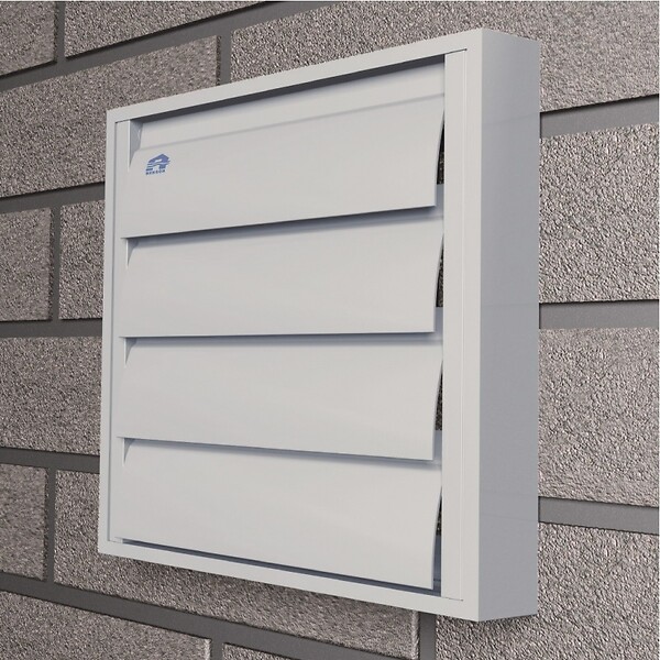 RENSON - Grille de hotte Renson 210 x 210 mm aluminium blanc RAL9010 - large