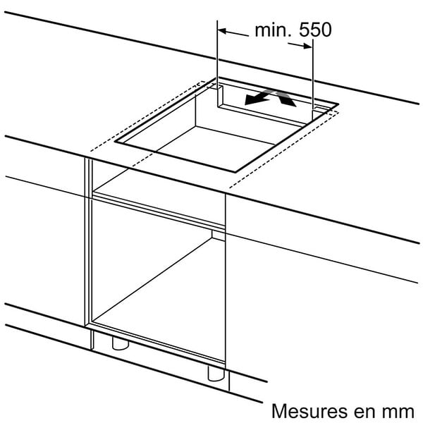 BOSCH - table de cuisson à induction 60cm 3 feux noir - PUJ611BB5E - large