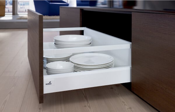 HETTICH - Set raccord HETTICH ArciTech pour paroi arrière blanc - 282 mm - 9149284 - large