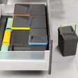 EMUCA - Tiroir Extérieur Vertex 40kg côtés en verre 131mm de haut, 500mm de profondeur, Acier & Aluminium et Verre, Gris Anthracite - vignette