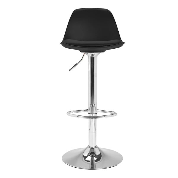 ID MARKET - Lot de 2 tabourets de bar KARL design noir - large