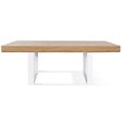 ID MARKET - Table à manger rectangle PHOENIX 8 personnes bois et blanc 200 cm - vignette