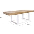 ID MARKET - Table à manger rectangle PHOENIX 8 personnes bois et blanc 200 cm - vignette