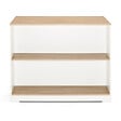 ID MARKET - Table de bar îlot JUNO bois blanc et plateau façon hêtre - vignette