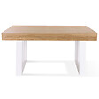 ID MARKET - Table à manger rectangle PHOENIX 6 personnes bois et blanc 160 cm - vignette
