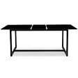 ID MARKET - Table à manger extensible rectangle DELSON 6-10 personnes design industriel 160-200 cm - vignette