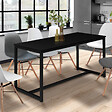 ID MARKET - Table à manger extensible rectangle DELSON 6-10 personnes design industriel 160-200 cm - vignette