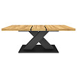 ID MARKET - Table à manger extensible rectangle ALICIA 6-10 personnes bois et noir 160-200 cm - vignette