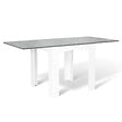 ID MARKET - Table à manger extensible rectangle DONA 4-8 personnes plateau effet béton 80-160 cm - vignette