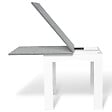 ID MARKET - Table à manger extensible rectangle DONA 4-8 personnes plateau effet béton 80-160 cm - vignette