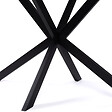 ID MARKET - Table à manger rectangle ALIX 8 personnes pied araignée noir et plateau effet marbre blanc ALASKA 160 cm - vignette