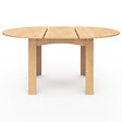 ID MARKET - Table à manger extensible ronde DONA 4-8 personnes façon hêtre 110-150 cm - vignette