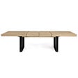 ID MARKET - Table à manger extensible rectangle PHOENIX 6-12 personnes bois et noir 200-300 cm - vignette