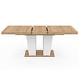 ID MARKET - Table à manger extensible rectangle ELIAD 6-10 personnes bois et blanc 160-200 cm - vignette