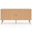 ID MARKET - Buffet 160 cm ROMIE XXL effet lattes 2 portes coulissantes - vignette