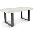 ID MARKET - Table à manger rectangle PHOENIX 6 personnes bois gris 160 cm - vignette