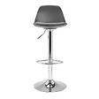 ID MARKET - Lot de 4 tabourets de bar KARL mix color gris foncé, bleu canard, blanc et noir - vignette
