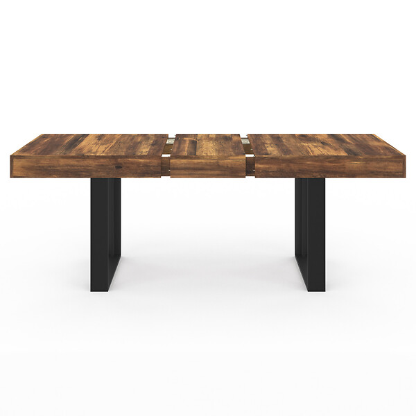 ID MARKET - Table à manger extensible rectangle PHOENIX 4-8 personnes bois plateau HAWKINS 160-200 cm - large