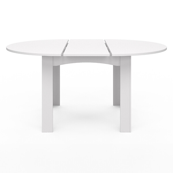 ID MARKET - Table à manger extensible ronde DONA 4-8 personnes blanc 110-150 cm - large