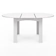 ID MARKET - Table à manger extensible ronde DONA 4-8 personnes blanc 110-150 cm - vignette