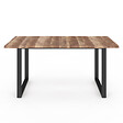 ID MARKET - Table à manger rectangle DAKOTA 6 personnes pieds forme en U design industriel 160 cm - vignette