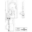 VILLEROY ET BOCH - Robinet cuisine  Umbrella flex or mat - vignette