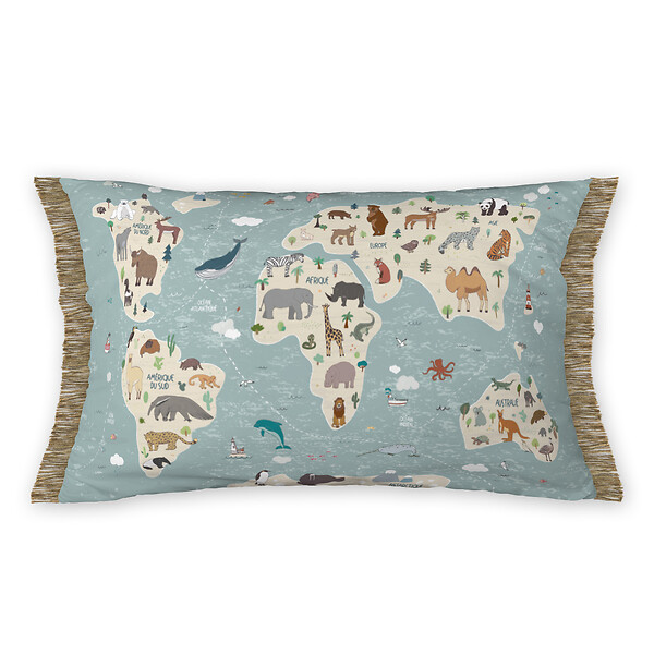 PAPILLON - Coussin déhoussable avec franges 30 x 50 cm MAP - large