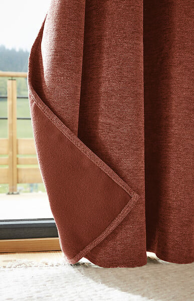 FIL ARIANE - FA - Rideau 140 x 240 cm Occultant + polaire BJORN Terracotta - large