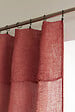 FIL ARIANE - FA - Rideau ajustable + 8 anneaux pince 140 x 270 cm Polyester effet lin NIA Terracotta - vignette
