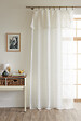 FIL ARIANE - FA - Rideau ajustable + 8 anneaux pince 140 x 270 cm Polyester maille FREYA Ivoire - vignette