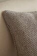 FIL ARIANE - FA - Coussin déhoussable avec passepoil Galet 50 x 50 cm Polyester fils teints jacquard ATLAS Galet - vignette