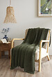 FIL ARIANE - FA - Plaid 125 x 150 cm Polyester tricot uni OLYMPIA Kaki - vignette