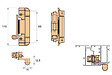 FAPIM - Paire de paumelles épaisseur 3,5 mm FAPIM Blanc 9010 - 1405I - vignette