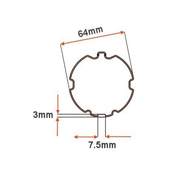 AVOSDIM - Moteur Volet Radio AVOSDIM à¸45 50Nm + adaptations axe ZF64 - large