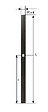 TORBEL - Tige plate eco 2000 mm TORBEL cataphorèse noire pour espagnolette - 0610204 - vignette