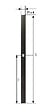 TORBEL - Tige plate eco 2000 mm TORBEL cataphorèse noire pour espagnolette - 0610204 - vignette