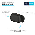 GROHE - Support mural pour douchette Vitalio noir mat + microfibre - vignette