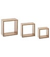 5 FIVE SIMPLY SMART - Lot de 3 Étagères murales flottantes Cubes coloris Chêne naturel Fixations invisibles - vignette