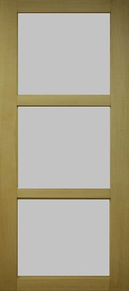GD MENUISERIES - Porte Coulissante Ayous 3 Panneaux Gris Clair H204 x L73 cm, Rail Roulettes, Coquilles - large