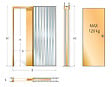 FIBROTUBI - Châssis porte galandage Placo FIBROTUBI - 900 mm - Cloison finie 100 mm - 93020097 - vignette