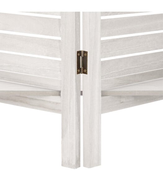 ATMOSPHERA - Paravent original avec 3 Étagères  Bois blanc H 170 cm - large