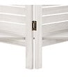 ATMOSPHERA - Paravent original avec 3 Étagères  Bois blanc H 170 cm - vignette