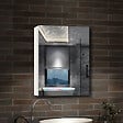 AICA SANITAIRE - AICA Armoire de Toilette Mural avec Miroir et Rangement - Moderne, Blanc, 50x70 cm - vignette