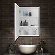 AICA SANITAIRE - AICA Armoire de Toilette Mural avec Miroir et Rangement - Moderne, Blanc, 50x70 cm - vignette