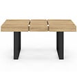 ID MARKET - Table à manger extensible rectangle PHOENIX 4-6 personnes bois et noir 120-160 cm - vignette